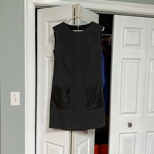 Grey and Black JCrew dress.
